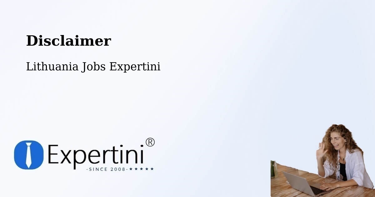 Disclaimer – Sakiai - Lithuania Jobs Expertini