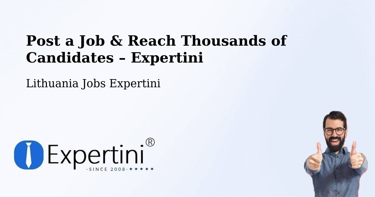 Post a Job in Sakiai – Hire the Right Talent - Sakiai, Lithuania Jobs Expertini